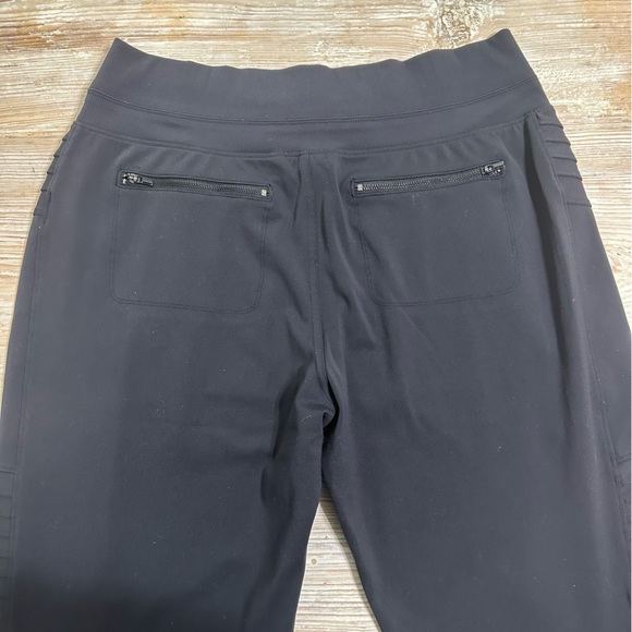 Athleta Women's Venice Moto Black High-Waisted Jogger Pants Black Sz L EUC - Picture 12 of 16